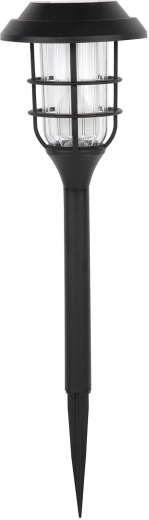 Solarna vrtna svjetiljka s kolcem, 12 LED, crna