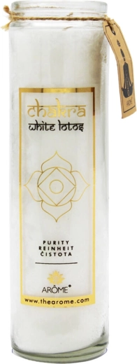 Mirisna svijeća u staklu svježi lan 320 g – dugo vrijeme gorenja