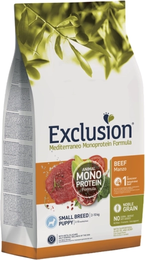 Exclusion granule za štence malih pasmina s govedinom, 2 kg