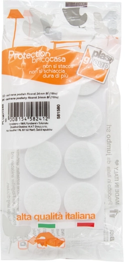 Filtarske samoljepljive podloge za namještaj 24 mm, bijele (16 kom)