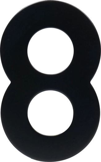 Kućni broj 8, 95 mm, nehrđajući čelik, crna mat