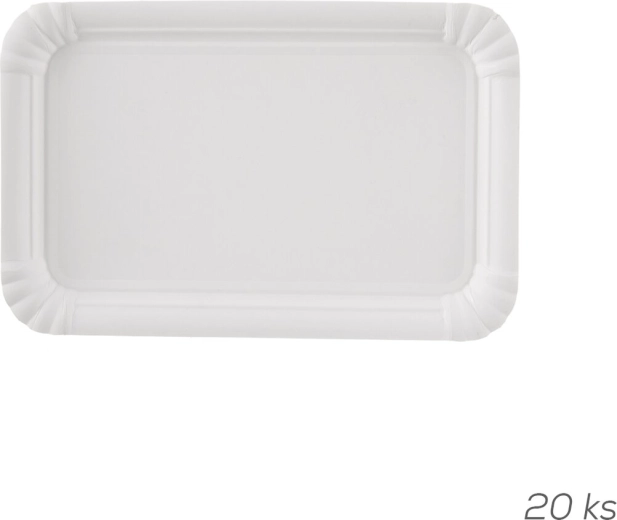 Papirnati jednokratni pladanj 22,5 × 15,5 cm, 20 kom
