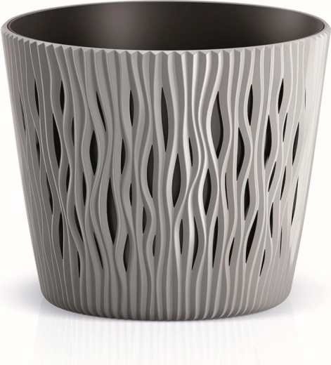 Lončanica Sandy Round s uloškom 26,2 cm – sivi kamen