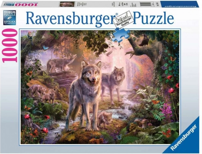Puzzle 1000 dijelova Ravensburger – ljetna vučja obitelj