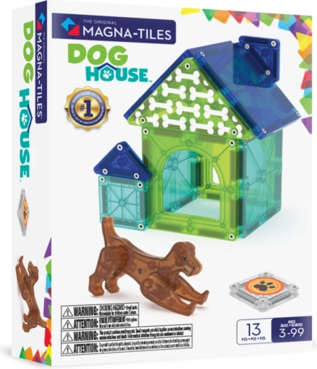 MAGNA-TILES magnetska građevinska igračka kućica za psa (13 dijelova)