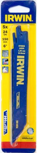 Listovi za pilu za metal za recipročnu pilu 150 mm, 24 TPI (5 kom) IRWIN