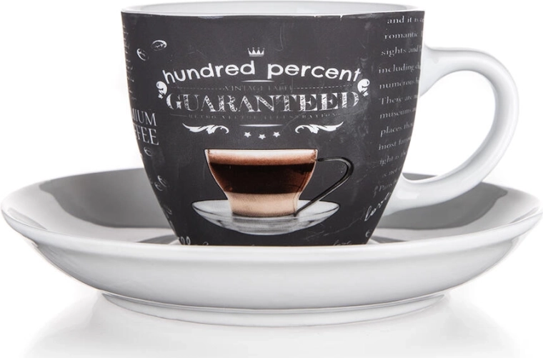 Keramička šalica s tanjurićem 190 ml 100 PERCENT