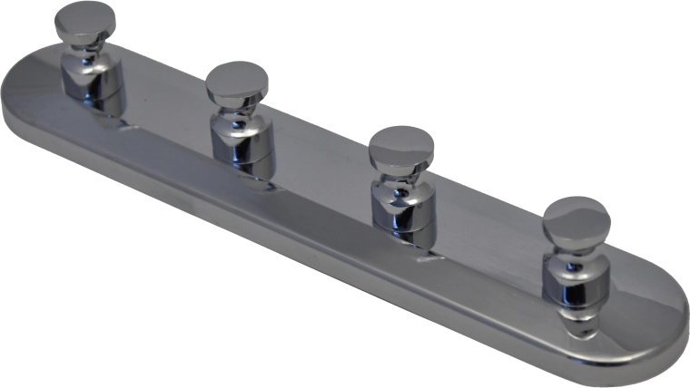 Vješalica Igor s 4 kukice, sjajni krom