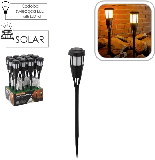 Solarna lampa Solento, toplo bijela, 7,3 × 7,3 × 50,5 cm