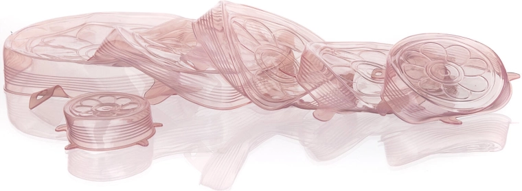 CULINARIA silikonski fleksibilni poklopci – set od 6 kom, losos boja