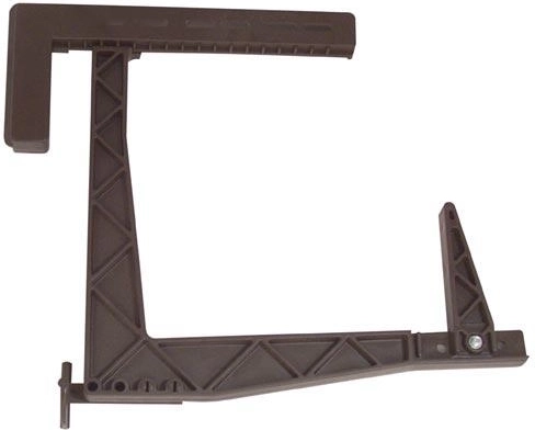 Podesivi držač balkonskih žardinjera HERKULES za balkon 18 × 17 cm, smeđi