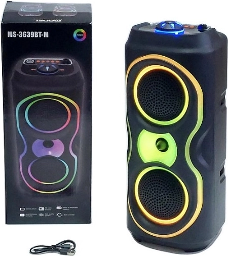 Prijenosni Bluetooth zvučnik s RGB osvjetljenjem, USB-om i FM radiom