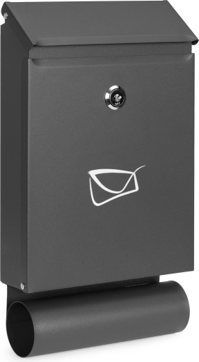 Zidno poštansko sanduče s držačem za novine od pocinčanog čelika, antracit ModernHome