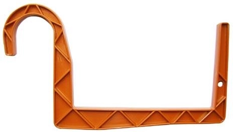 Okrugli viseći držač za žardinjere 11 × 12 cm, plastika, bijeli