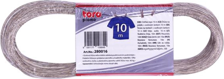 Konop za rublje s čeličnom sajlom 10 m, promjer 2,2 mm