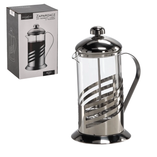 French press s klipnim klipom 600 ml od borosilikatnog stakla