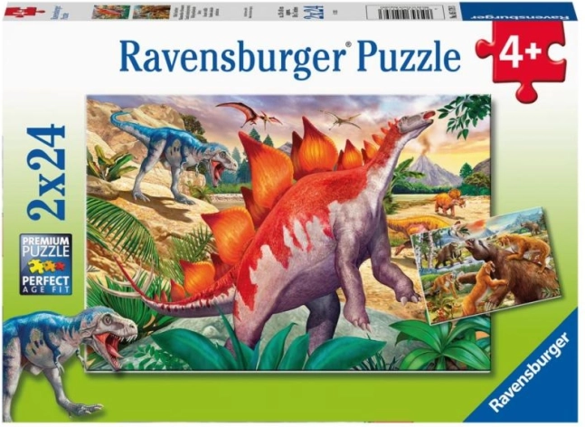 Ravensburger svijet dinosaura puzzle 2×24 dijelova