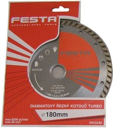 Dijamantna rezna ploča 180 mm TURBO