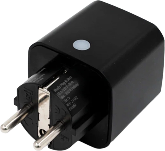 pametna utičnica shelly plug m gen3 matter 13a, crna