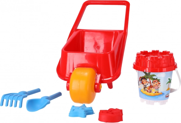 Tačke s priborom za pješčanik 5 komada - crvena, Pilsan