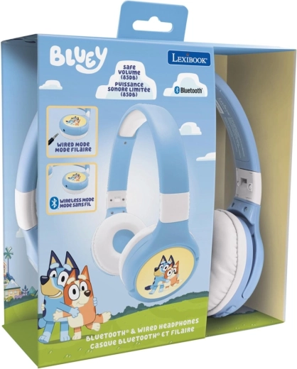 Dječje bežične slušalice BLUEY 2u1 sa sklopivom konstrukcijom i ograničenjem glasnoće