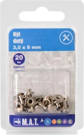 Šuplji zakovica 3 × 8 mm (20 kom)