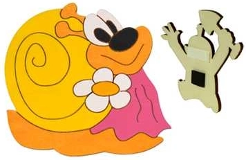 Drvena dekorativna magnet Snail