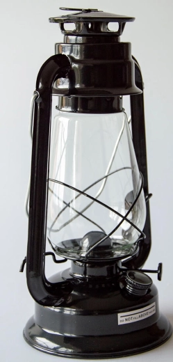 Petrolejska lampa 30 cm crna