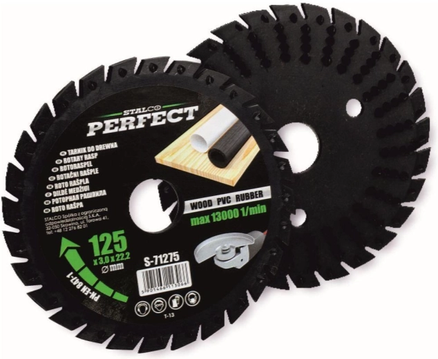 Univerzalni rotacijski disk 125 × 3,0 × 22,2 mm za kutne brusilice STALCO