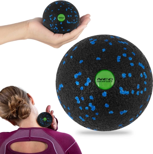 Masažna i fitness loptica od EPP-a 8 cm crno-plava NEO-SPORT