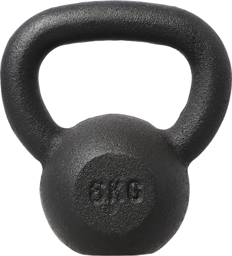 Lijevanoželjezni kettlebell HMS 6 kg crni