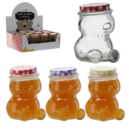 Staklenka medvjedić sa navojnim poklopcem 300 ml