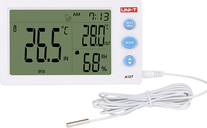 Uni-T A12T mjerač temperature i vlage s vanjskom sondom