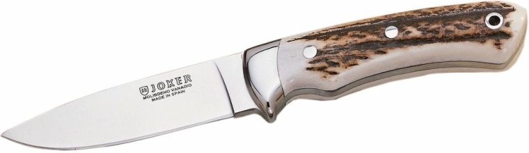 Joker Pantera lovački nož 9,5 cm, rog, kožno futro
