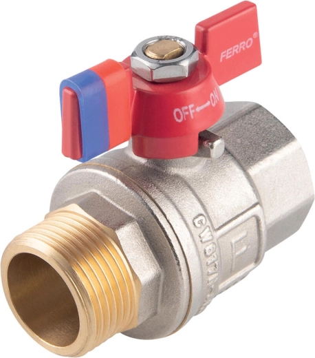 Kuglasti punopropusni ventil s leptir ručkom 1/2″