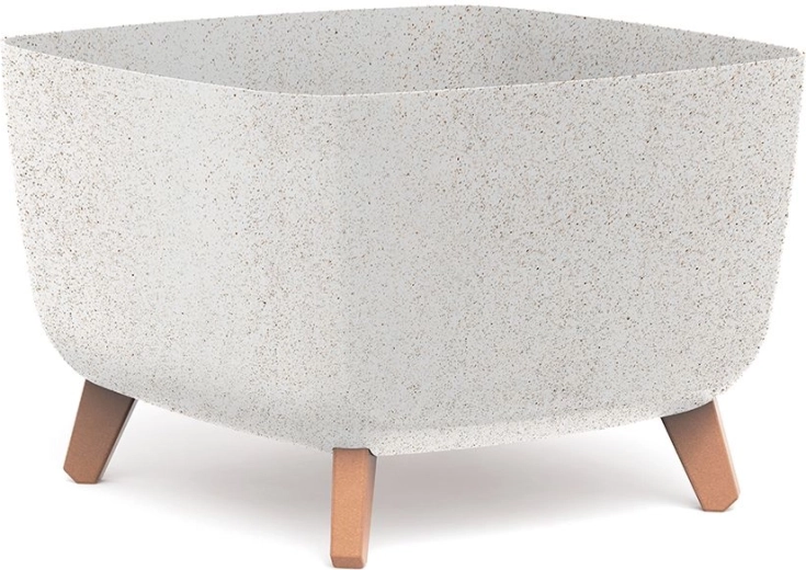 Vaza Gracia Square Eco Wood 39 × 39 × 27 cm bijela