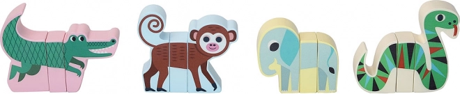 Drvene magnetne slagalice životinjice Jungle