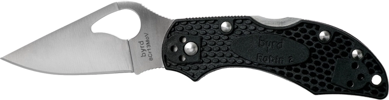 Byrd Robin 2 lagani džepni nož 6,4 cm, crni, FRN
