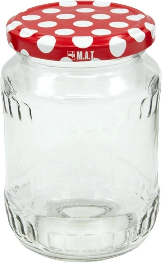 Staklenke za zimnicu 370 ml TWIST 66 s točkastim poklopcem, set 8 kom