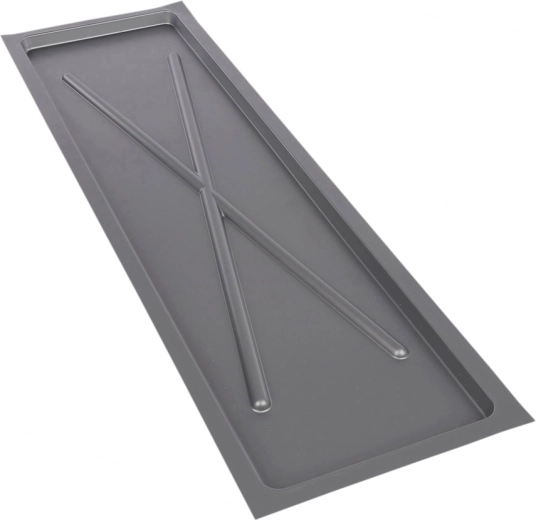 Metpol uska ocjedna posuda srebrna 75 × 22,5 cm za dvoslojni ocjednik 80 cm