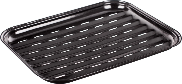 Emajlirani grill pladanj 35 × 24 cm, crni