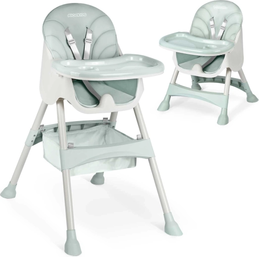 Dječja hranilica s pladnjem Milo zelena 3-u-1