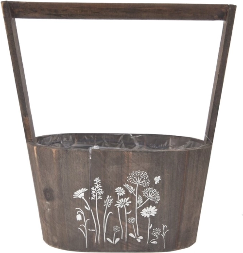 Drvena tegla MEADOW smeđa pravokutna 20 × 14 × 27 cm