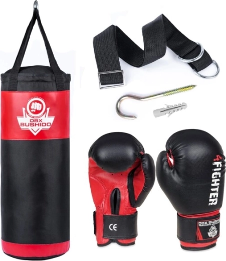 Dječji boksački set DBX BUSHIDO Kids 60 cm – vreća, rukavice 6 oz i nosač