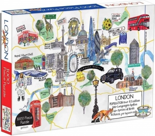 Puzzle karta Londona 1000 dijelova