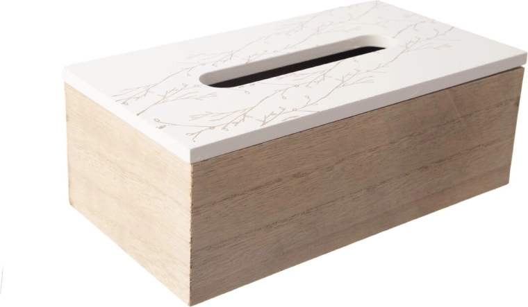 Drvena kutija za papirnate maramice s motivom mandale 24 × 14 × 10 cm