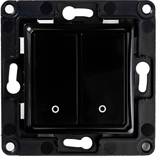 Zidni prekidač Shelly s 2 tipke, crni