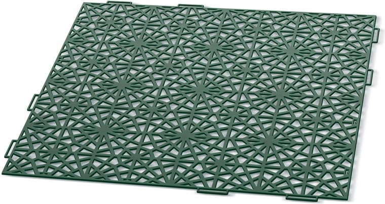 Vrtne protuklizne pločice Mosaic 39,7 × 39,7 cm – zelene, spojni plastični moduli
