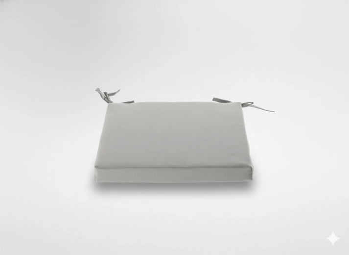 Jastučić za stolicu 40 × 40 × 5 cm svijetlosivi