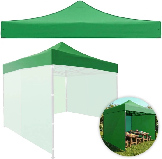 krovna cerada 3 × 3 m za vrtni paviljon, 420D PVC, zelena, MultiGarden